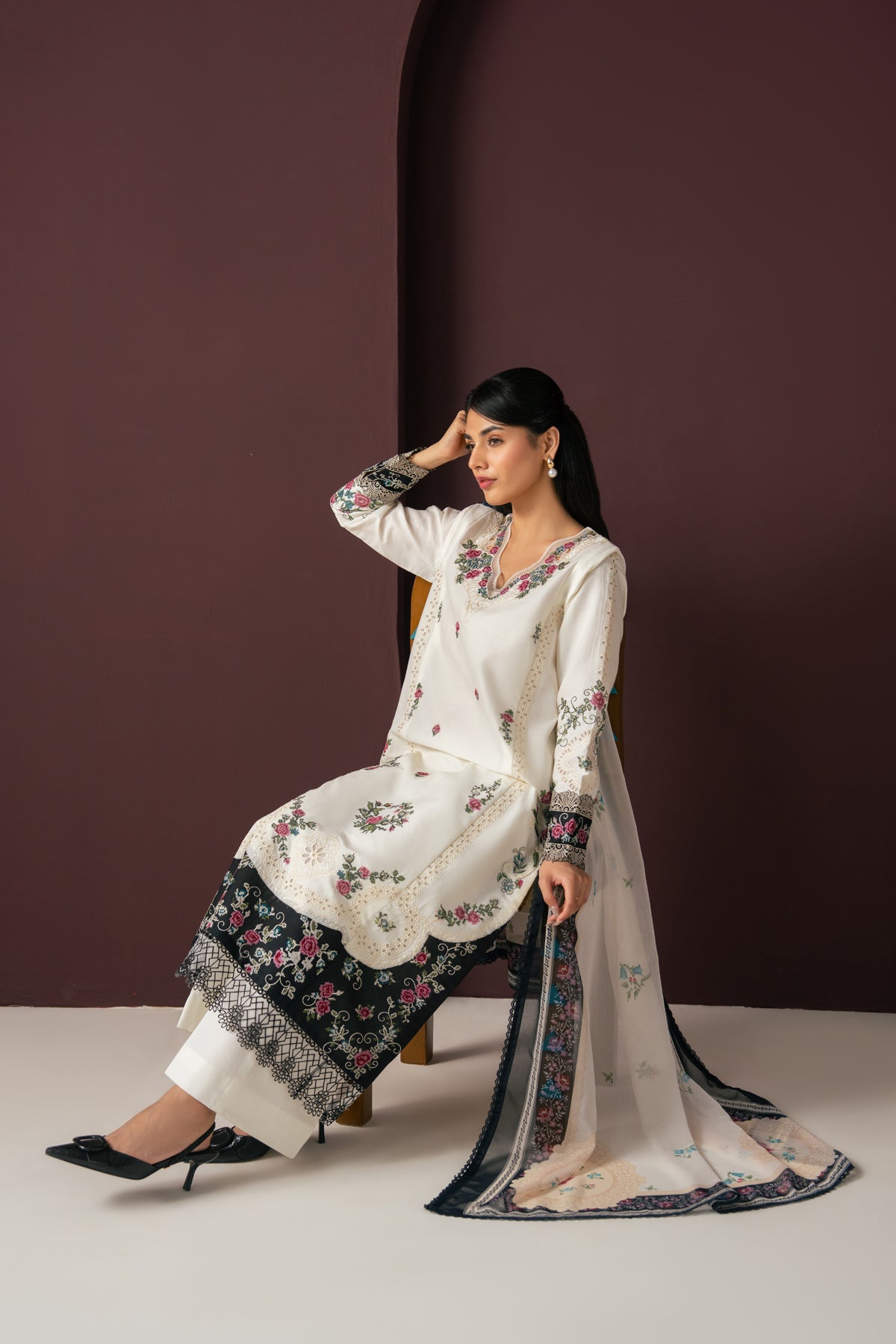 Afrozeh | Basic Pret 26 RTW | NACRE by Afrozeh - Designer Dress  - Type : Ladies Clothes - Available at Libayah - 100% Original 
