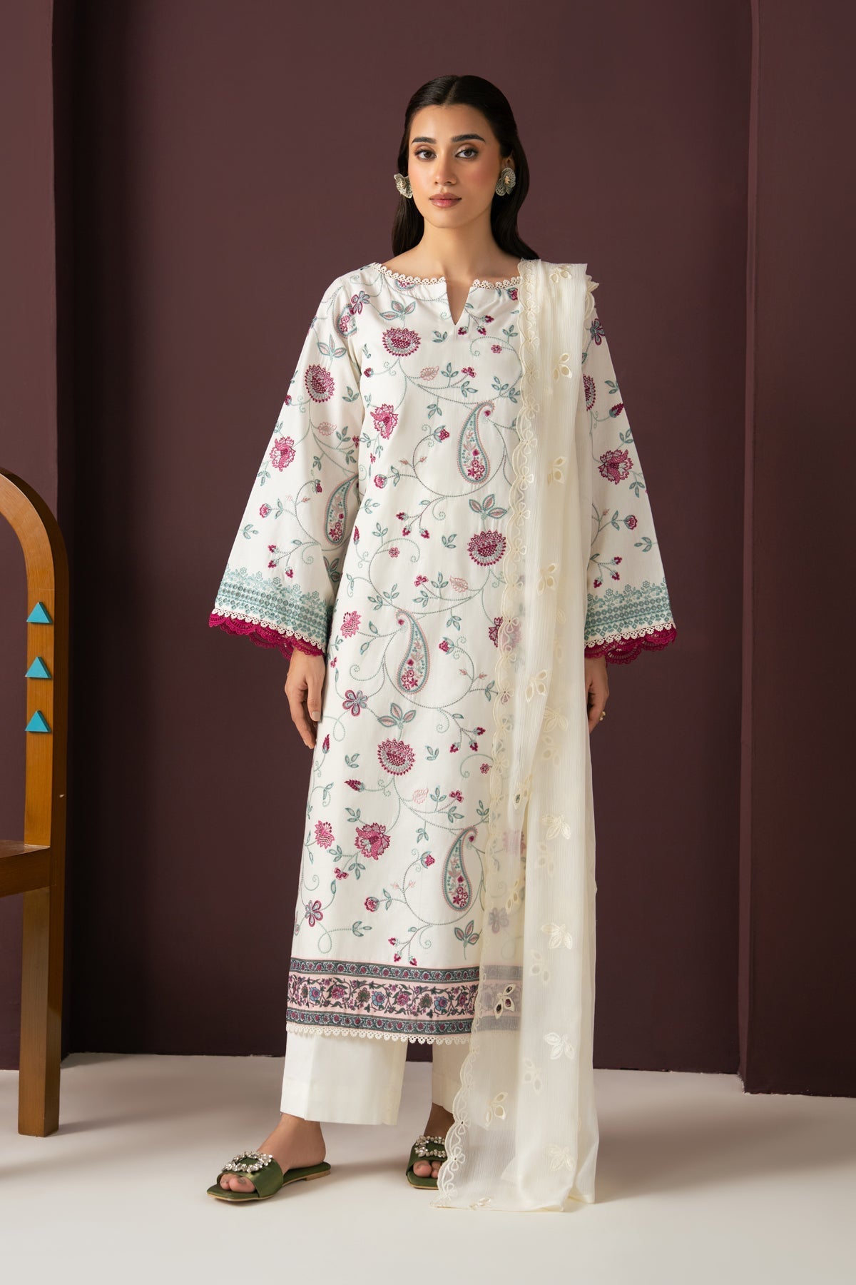 Afrozeh | Basic Pret 26 RTW | NACRE by Afrozeh - Designer Dress  - Type : Ladies Clothes - Available at Libayah - 100% Original 