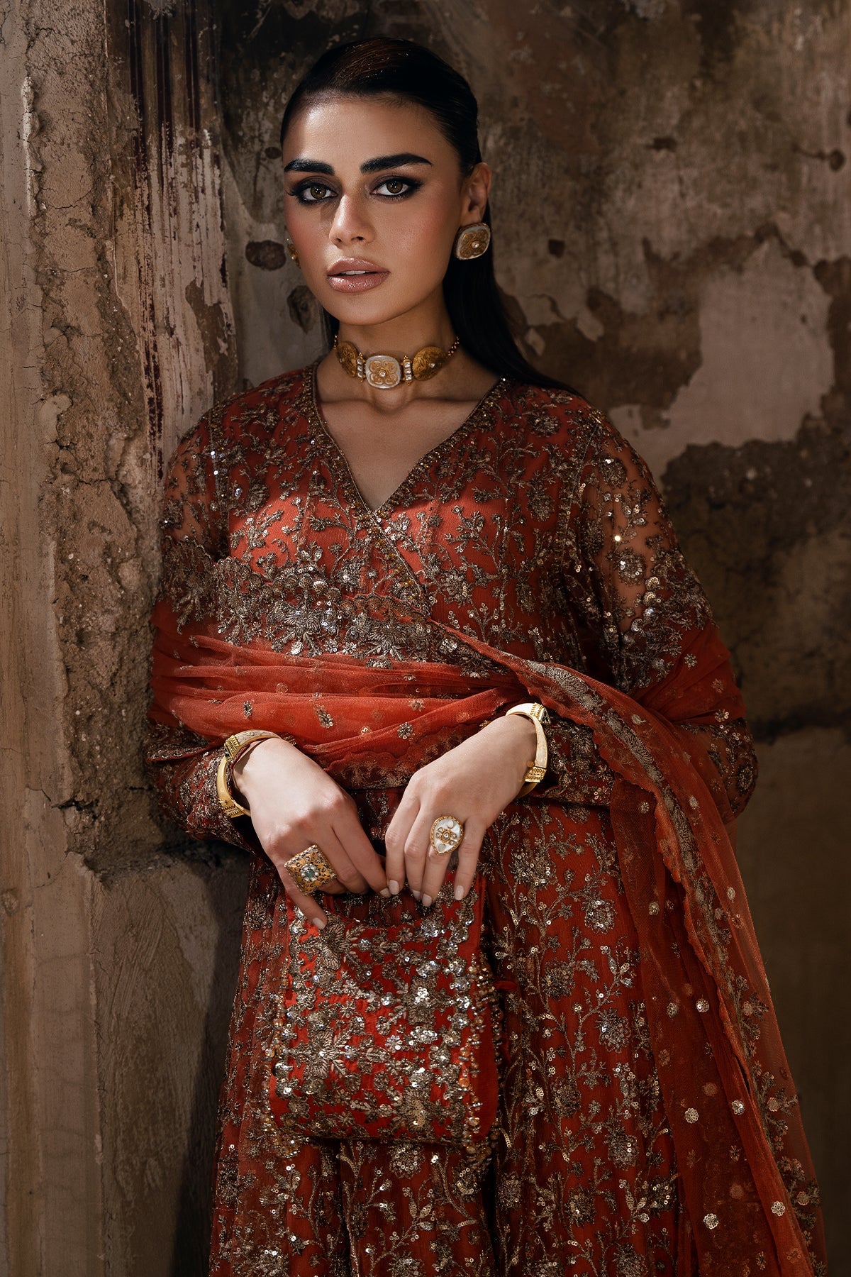 Mina Kashif | Virsa Wedding Formals | Geet by Mina Kashif - Designer Dress - Type: Bridal - Available at Libayah - 100% Original