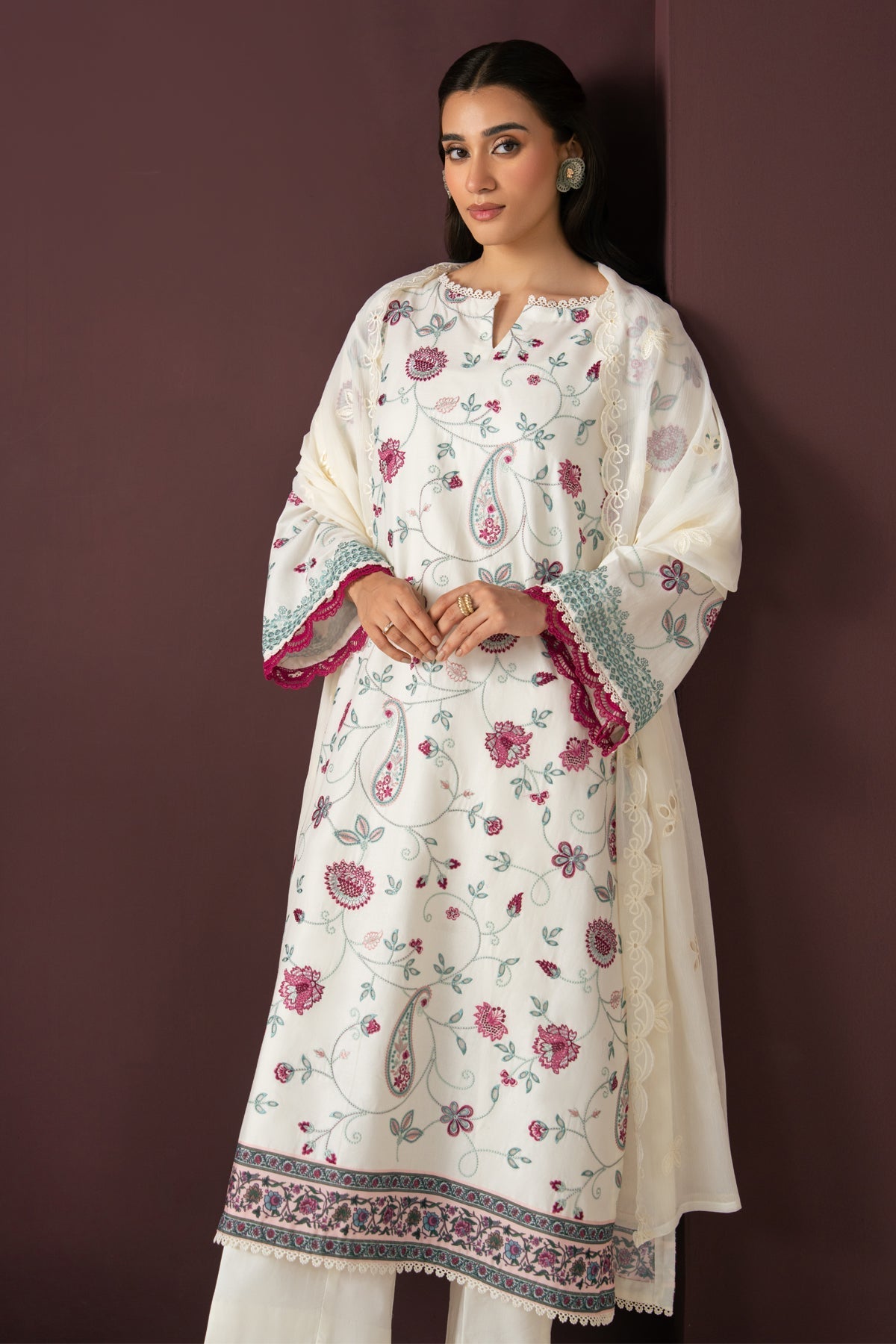 Afrozeh | Basic Pret 26 RTW | NACRE by Afrozeh - Designer Dress  - Type : Ladies Clothes - Available at Libayah - 100% Original 