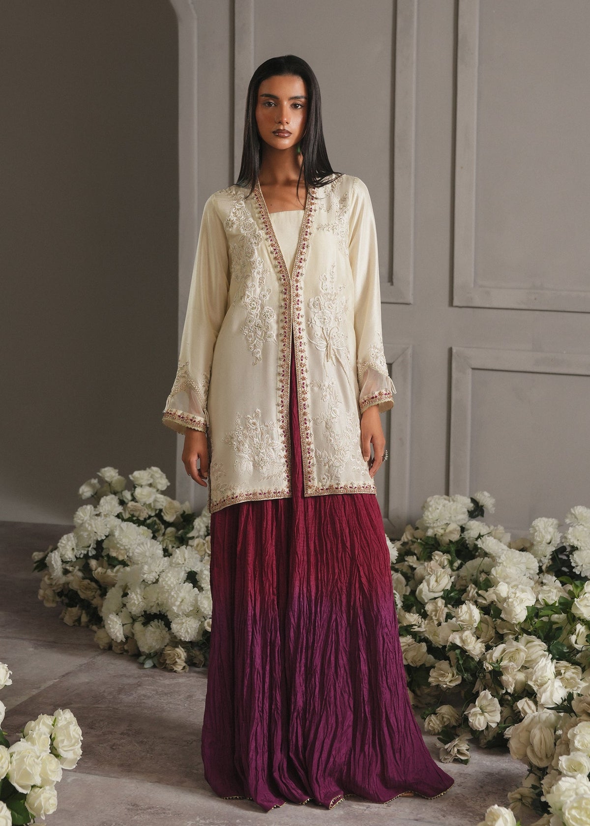 Vanilla Mist – authentic Pakistani formal dress from the Umsha The Luxe Chapter collection for women in the UK