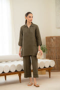 Sahar | Pre Essential Emb Edit | Olive Dusk by Sahar - Designer Dress  - Type : Ladies Clothes - Available at Libayah - 100% Original 