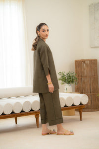 Sahar | Pre Essential Emb Edit | Olive Dusk by Sahar - Designer Dress  - Type : Ladies Clothes - Available at Libayah - 100% Original 