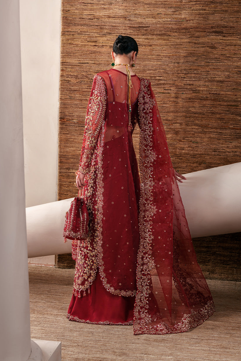 Emaan Adeel | Starlit Jewels | Ruby Veil by Emaan Adeel - Designer Dress  - Type : Ladies Clothes - Available at Libayah - 100% Original 