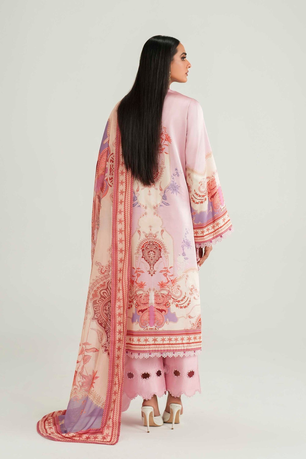 Akbar Aslam | Silk Pret | Blush - Designer Dress - Type : Ladies Clothes - Available at Libayah - 100% Original