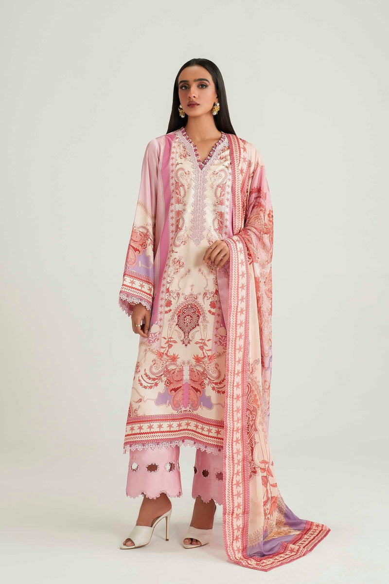 Akbar Aslam | Silk Pret | Blush - Designer Dress - Type : Ladies Clothes - Available at Libayah - 100% Original