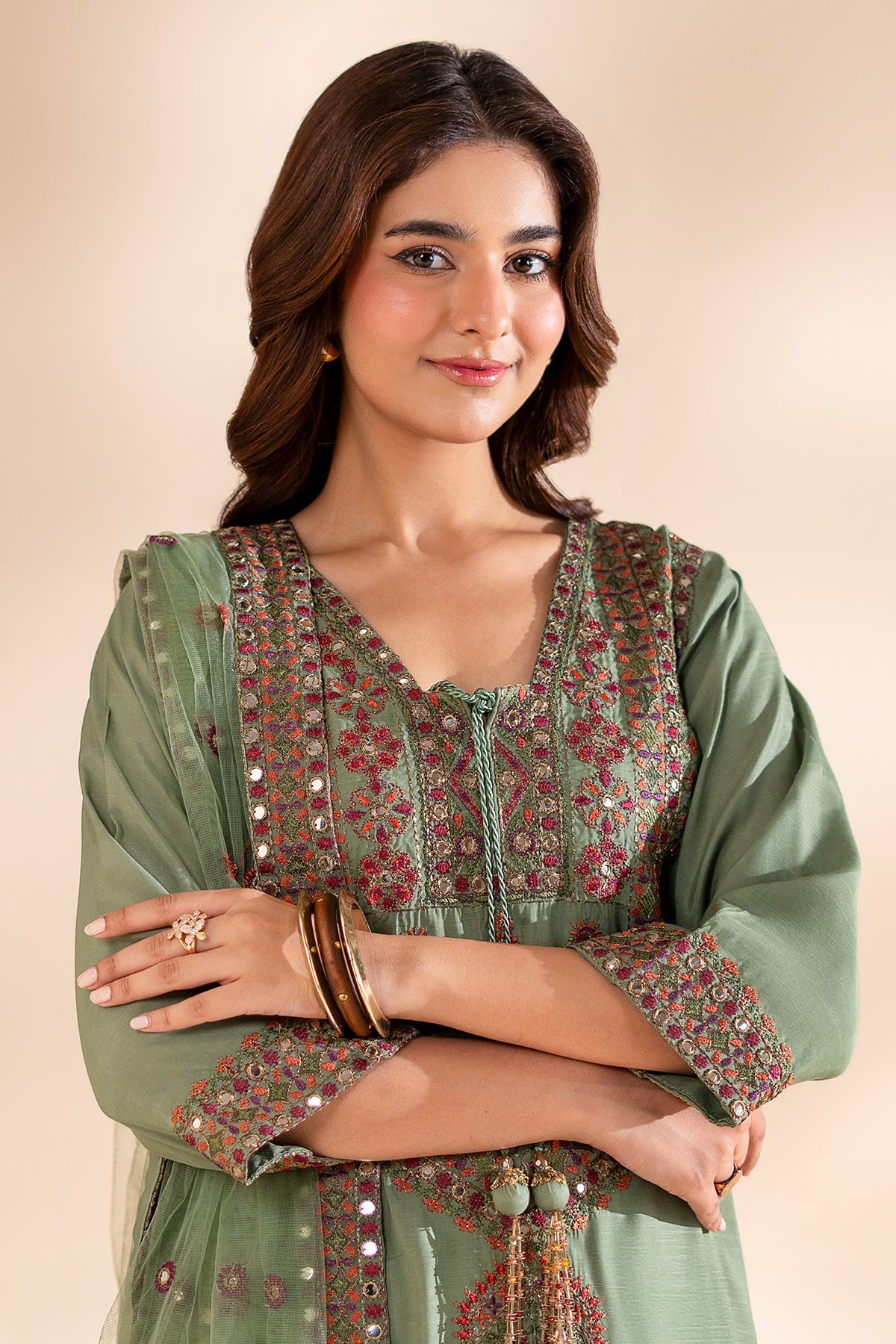 Charizma | Festive Pret | 3-PC Embroidered Silk CMA-6-369 by Charizma - Designer Dress  - Type : Ladies Clothes - Available at Libayah - 100% Original 