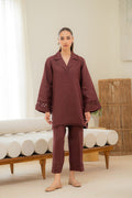 Sahar | Pre Essential Emb Edit | Cherry Noir by Sahar - Designer Dress  - Type : Ladies Clothes - Available at Libayah - 100% Original 