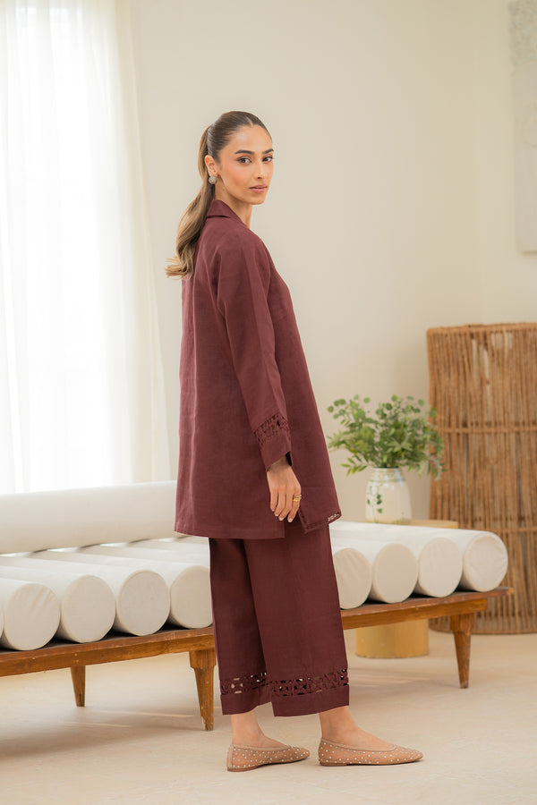 Sahar | Pre Essential Emb Edit | Cherry Noir by Sahar - Designer Dress  - Type : Ladies Clothes - Available at Libayah - 100% Original 