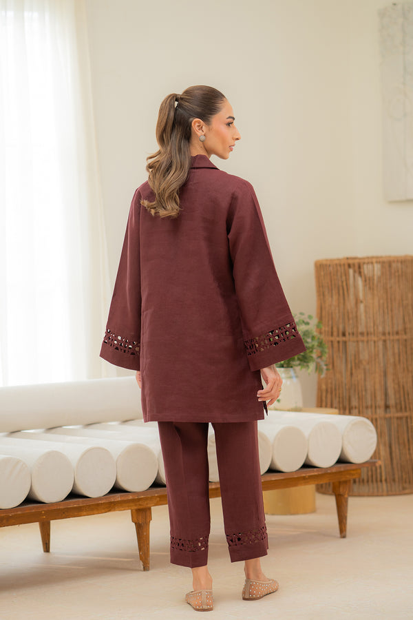Sahar | Pre Essential Emb Edit | Cherry Noir by Sahar - Designer Dress  - Type : Ladies Clothes - Available at Libayah - 100% Original 