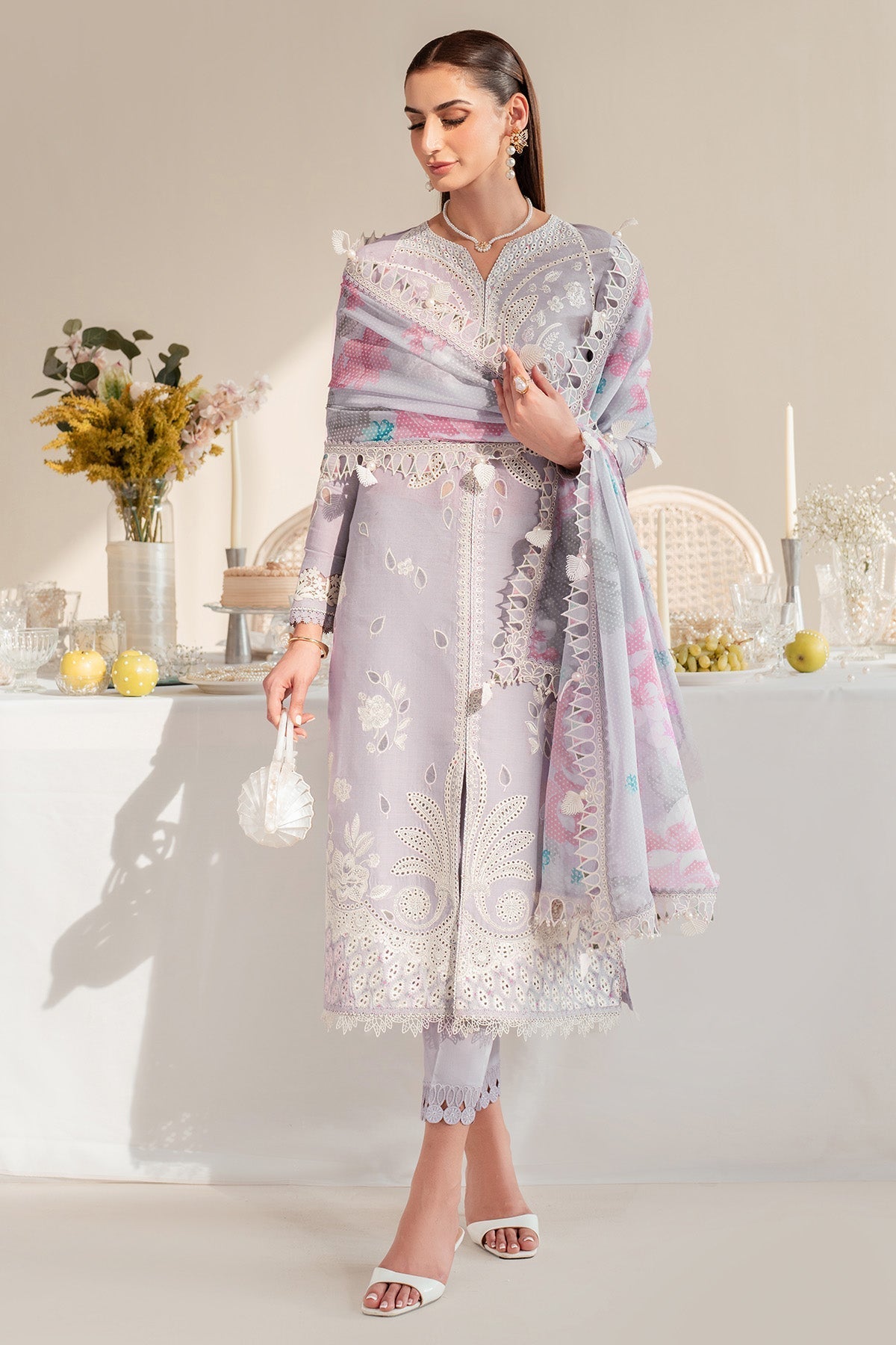 Jazmin | Iris Luxury Lawn 25 | IL'25-D06 by Jazmin - Designer Dress - Type: Ladies Clothes - Available at Libayah - 100% Original