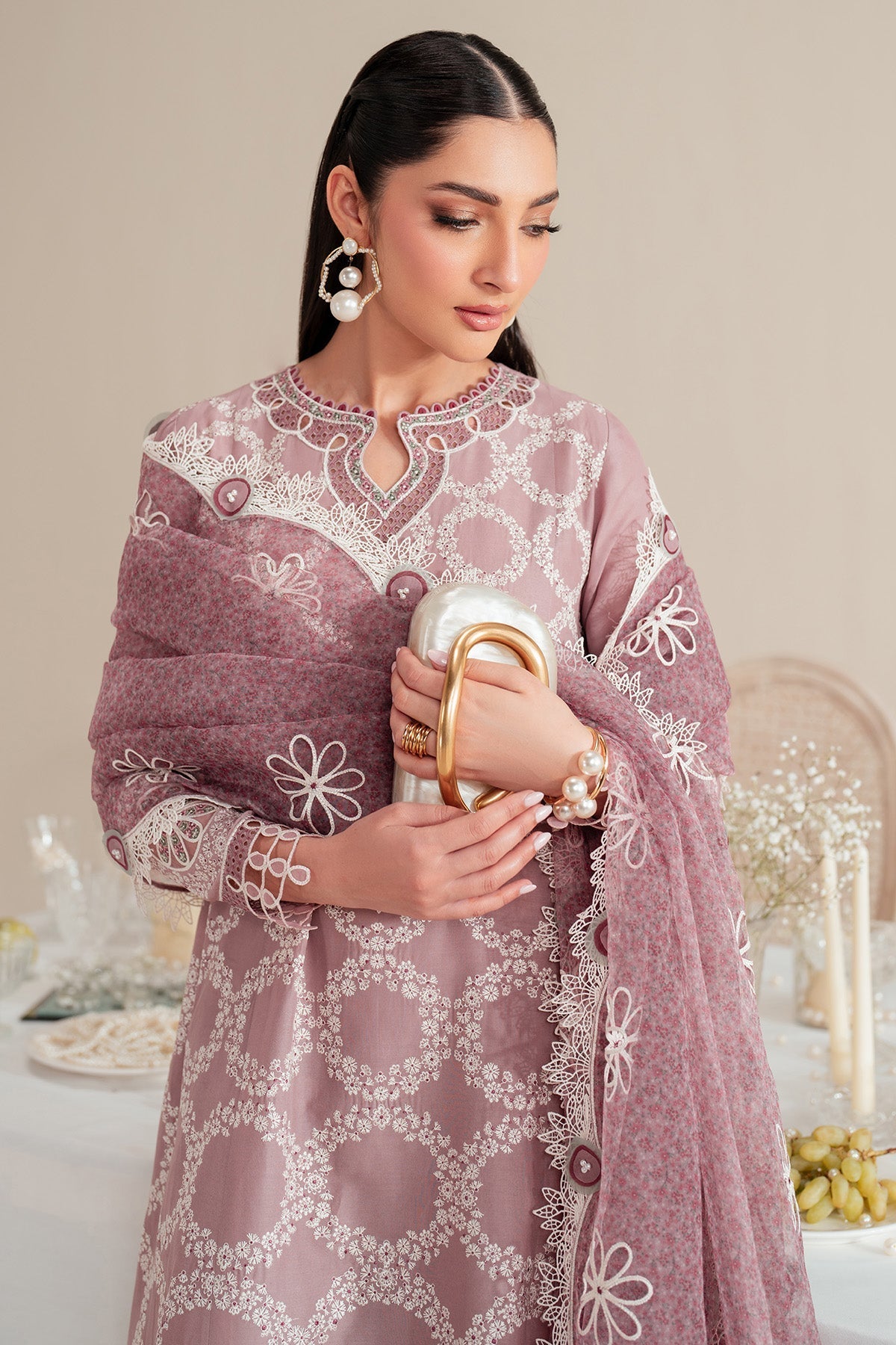 Jazmin | Iris Luxury Lawn 25 | IL'25-D10 by Jazmin - Designer Dress - Type: Ladies Clothes - Available at Libayah - 100% Original