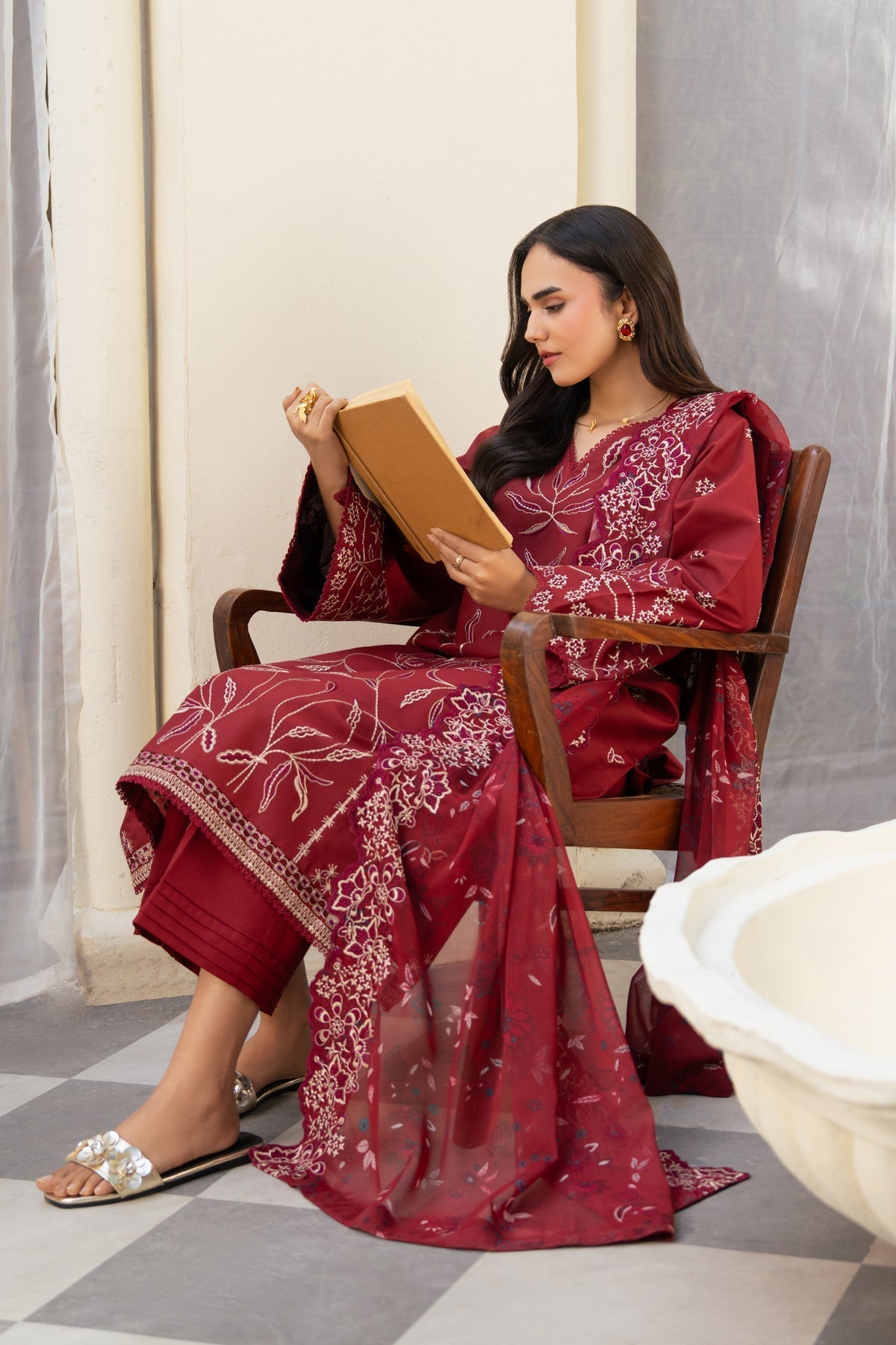 Afrozeh | Basic Pret 26 RTW | NACRE by Afrozeh - Designer Dress  - Type : Ladies Clothes - Available at Libayah - 100% Original 