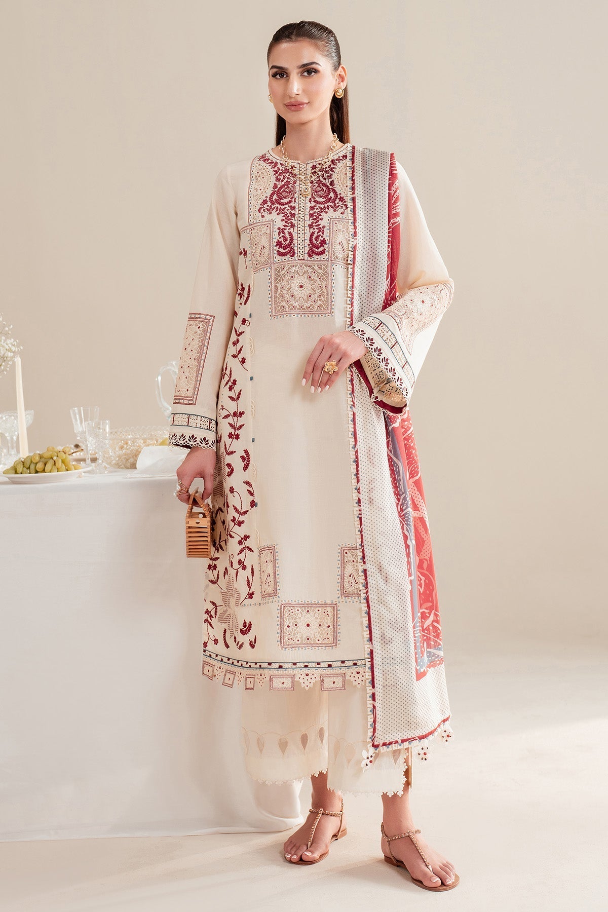 Jazmin | Iris Luxury Lawn 25 | IL'25-D02 by Jazmin - Designer Dress - Type: Ladies Clothes - Available at Libayah - 100% Original