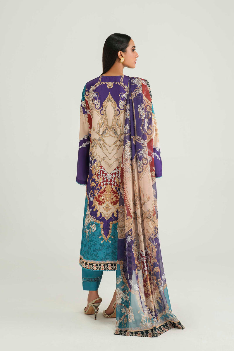 Akbar Aslam | Silk Pret | Azure - Designer Dress - Type : Ladies Clothes - Available at Libayah - 100% Original