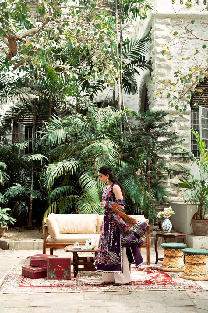 Florent | Eid Edits Luxury Lawn | FEE - 1A by Florent - Designer Dress - Type: Ladies Clothes - Available at Libayah - 100% Original