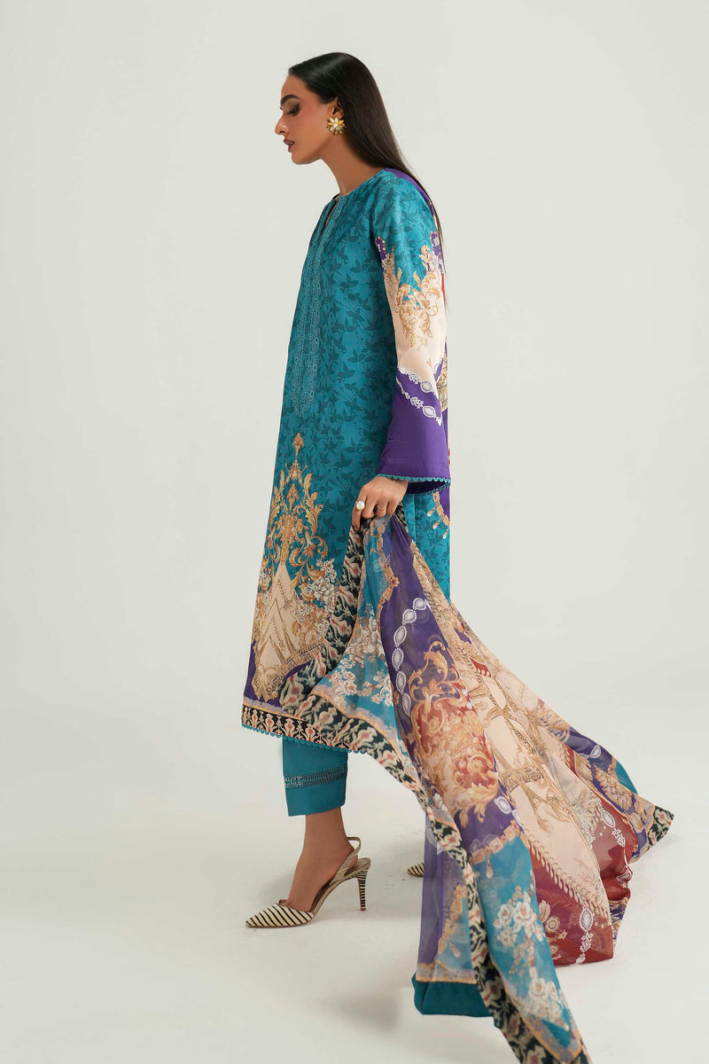 Akbar Aslam | Silk Pret | Azure - Designer Dress - Type : Ladies Clothes - Available at Libayah - 100% Original