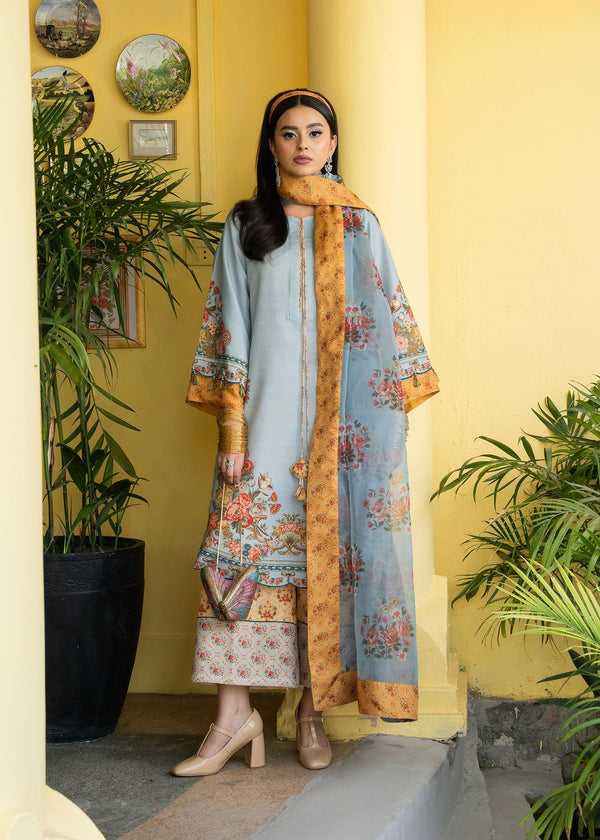 Maria Osama Khan | Retro Lawn 25 | Sama by Maria Osama Khan - Designer Dress - Type: Ladies Clothes - Available at Libayah - 100% Original