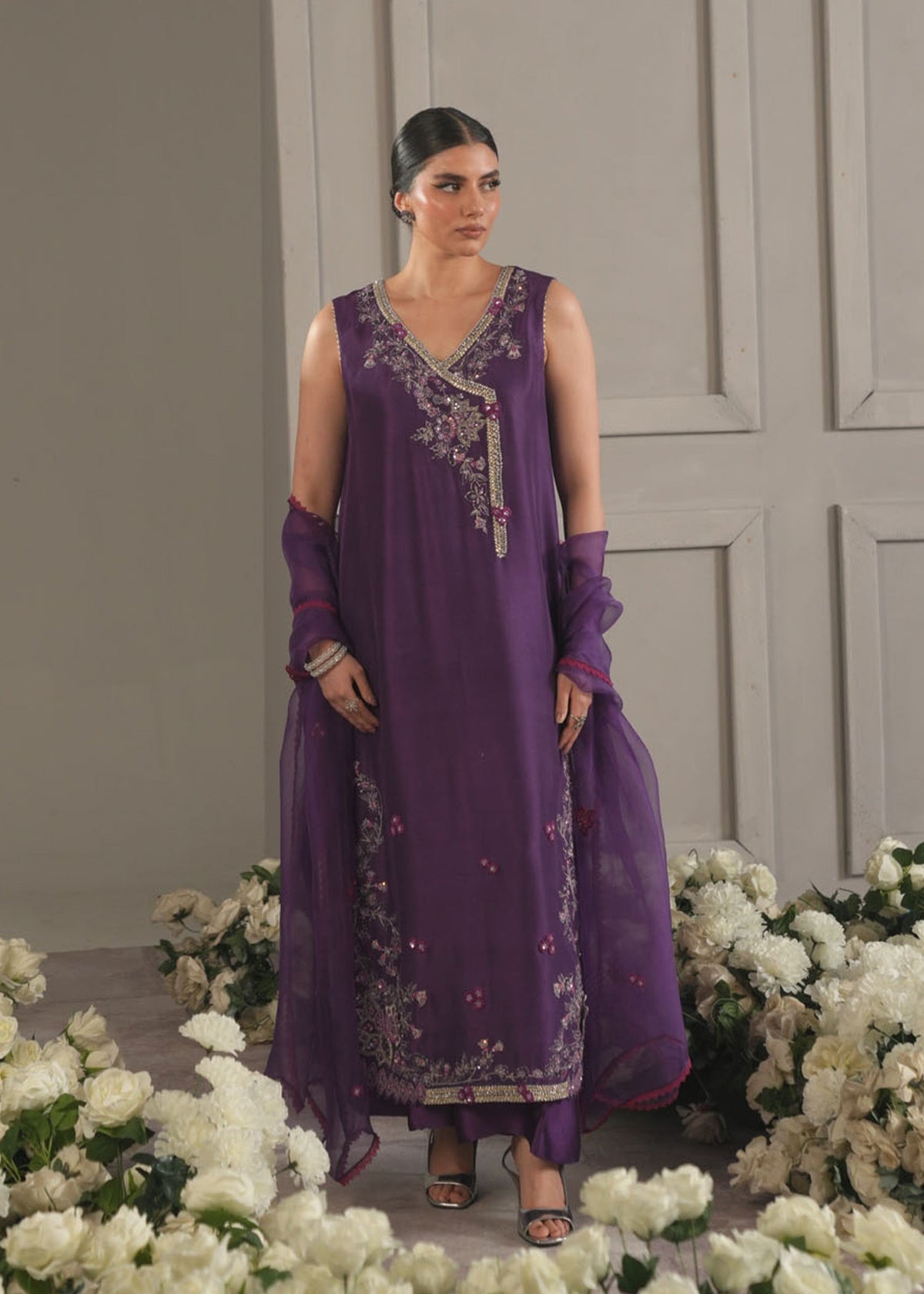 Mystic Violet – authentic Pakistani formal dress from the Umsha The Luxe Chapter collection for women in the UK
