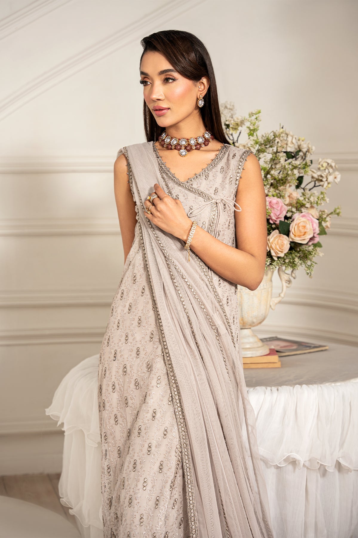 Zarif | Formal Edit 25 | ZFE-05 ALAINA by Zarif - Designer Dress - Type: Ladies Clothes - Available at Libayah - 100% Original
