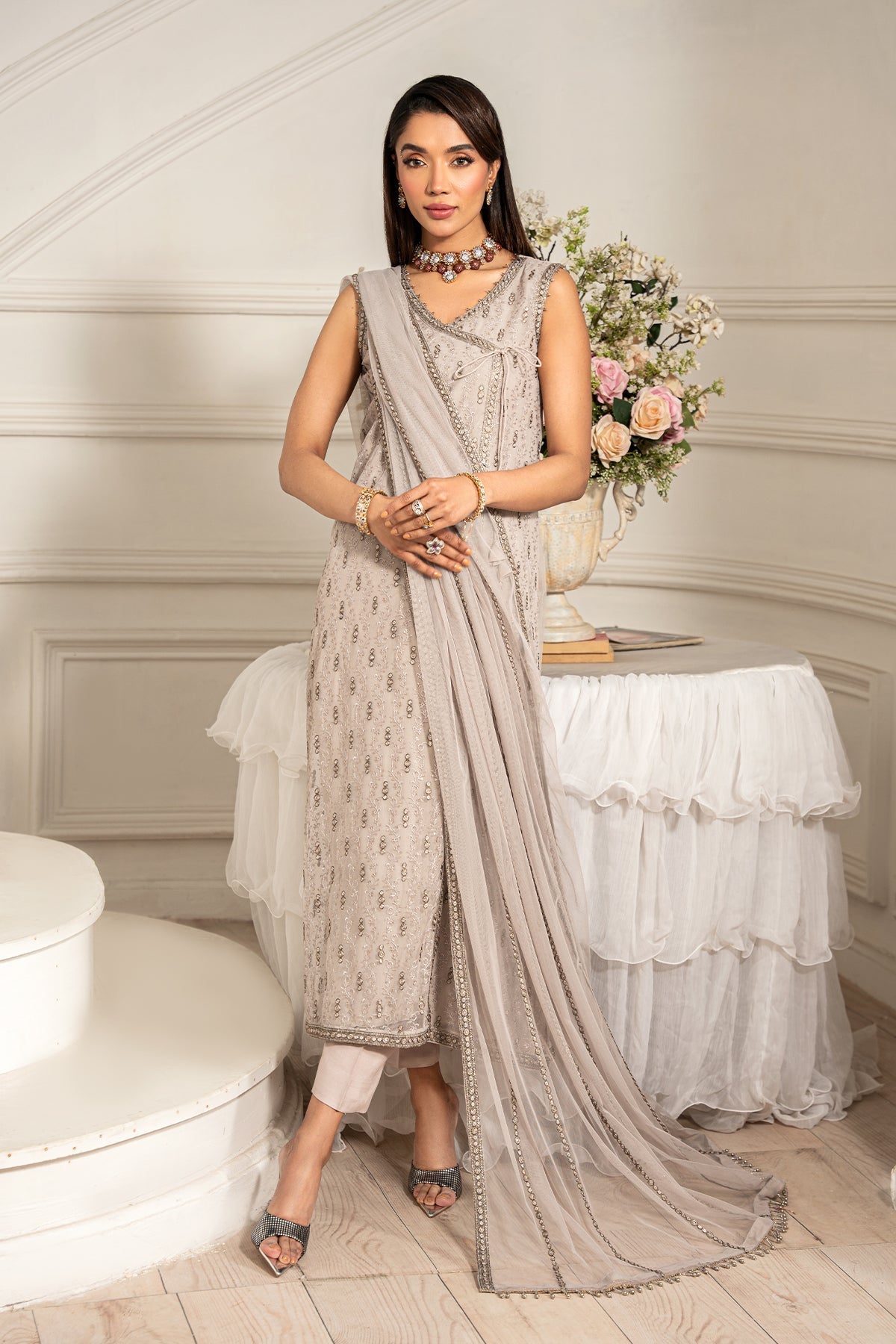 Zarif | Formal Edit 25 | ZFE-05 ALAINA by Zarif - Designer Dress - Type: Ladies Clothes - Available at Libayah - 100% Original