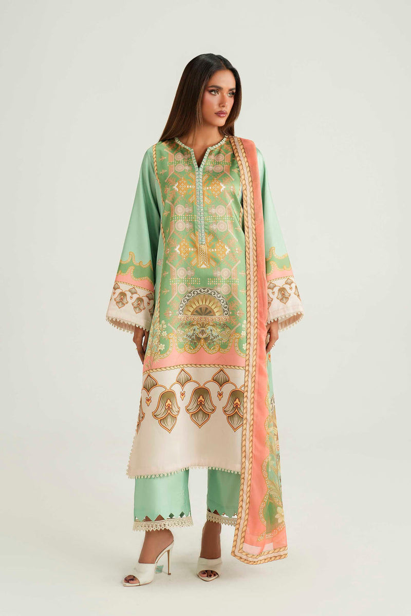 Akbar Aslam | Silk Pret | Zinnia - Designer Dress - Type : Ladies Clothes - Available at Libayah - 100% Original