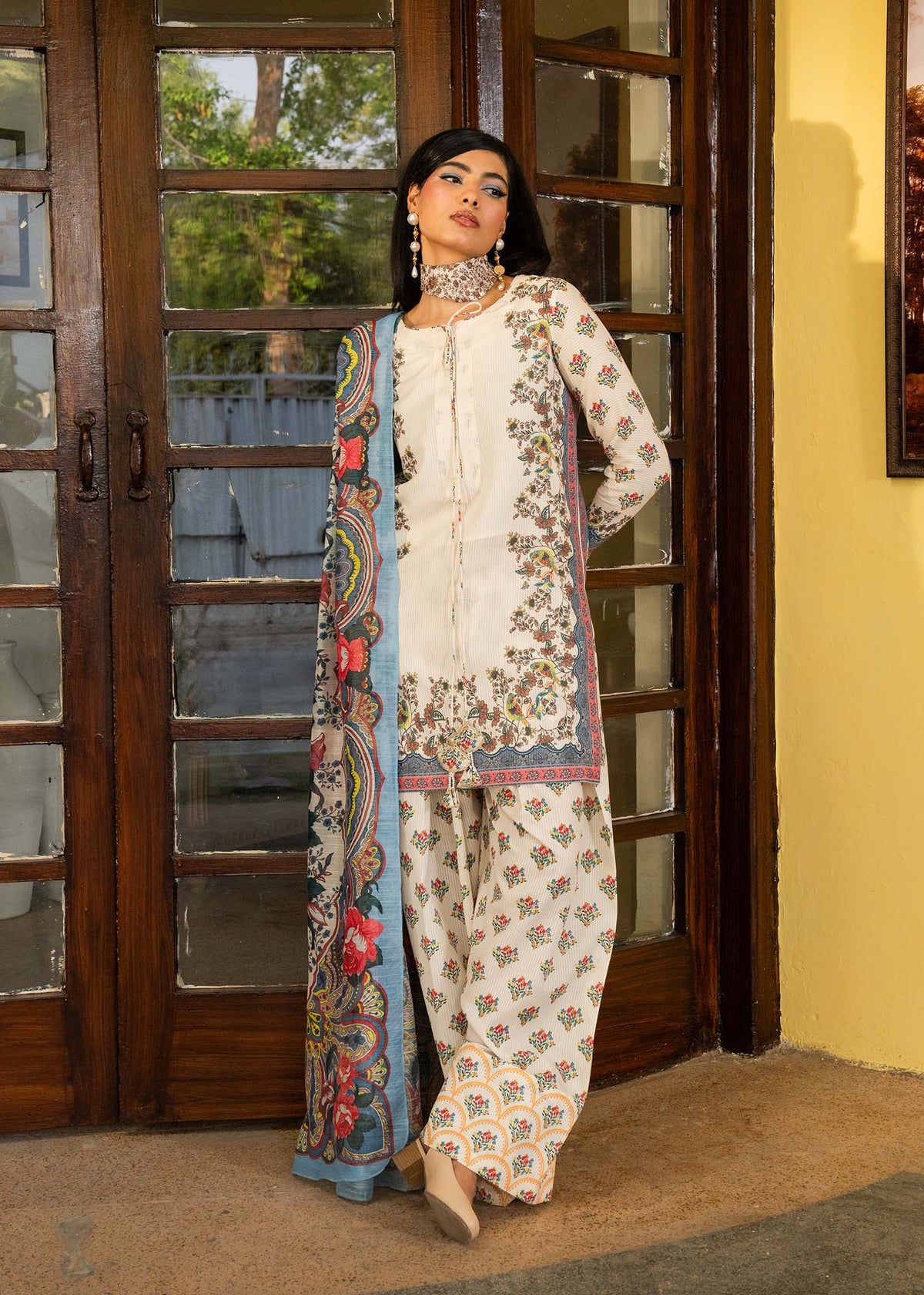 Maria Osama Khan | Retro Lawn 25 | Jasmine by Maria Osama Khan - Designer Dress - Type: Ladies Clothes - Available at Libayah - 100% Original