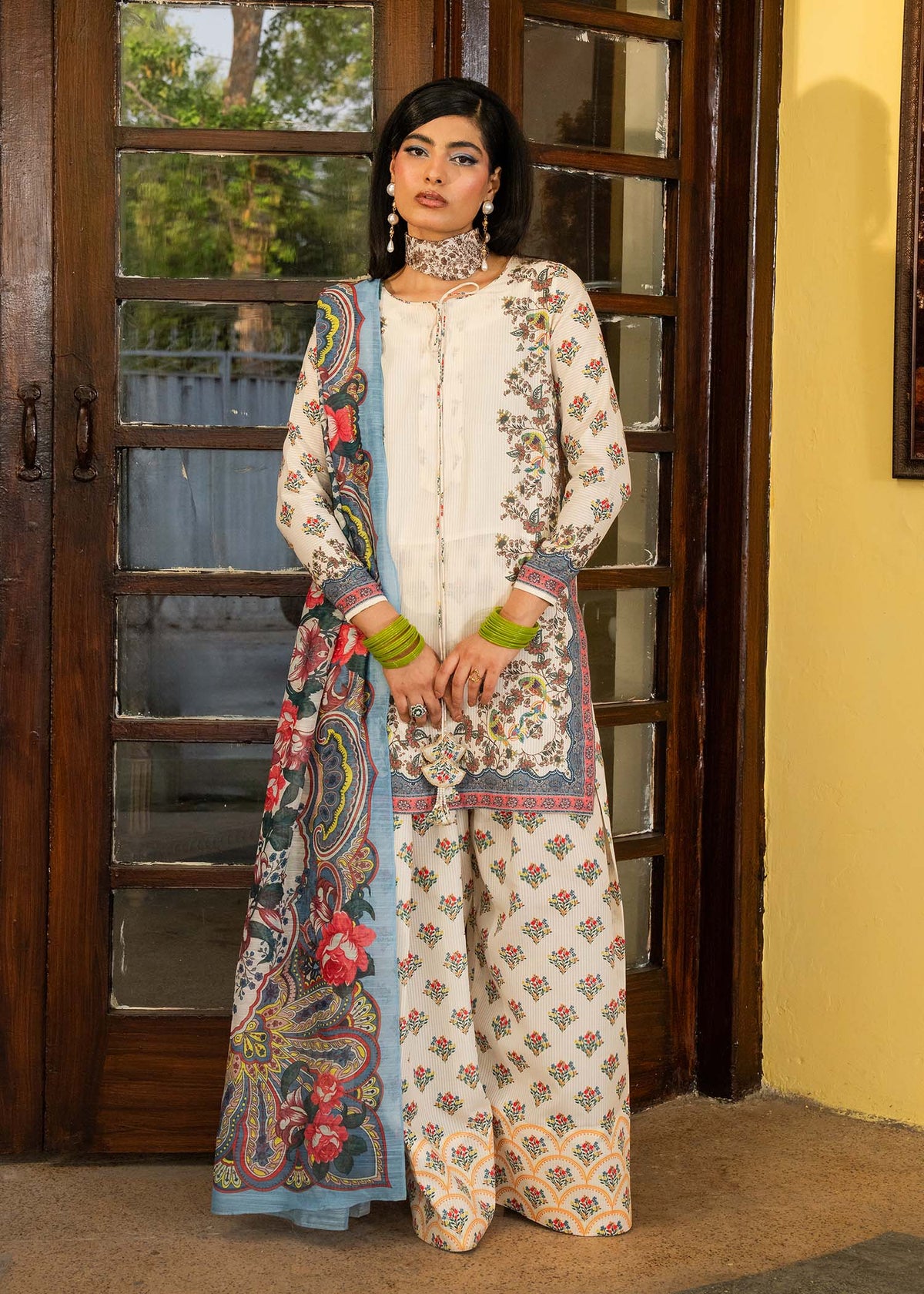 Maria Osama Khan | Retro Lawn 25 | Jasmine by Maria Osama Khan - Designer Dress - Type: Ladies Clothes - Available at Libayah - 100% Original