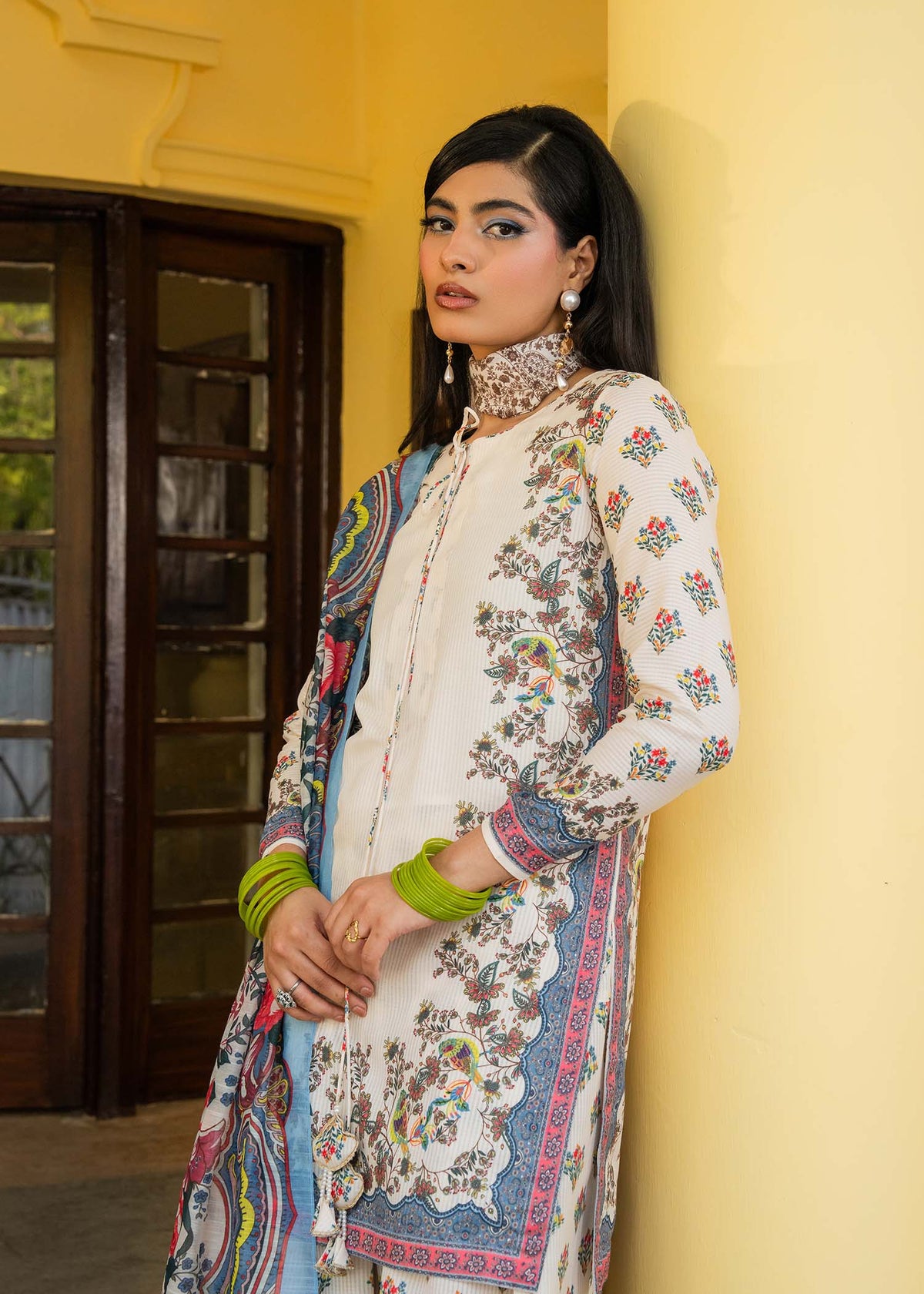 Maria Osama Khan | Retro Lawn 25 | Jasmine by Maria Osama Khan - Designer Dress - Type: Ladies Clothes - Available at Libayah - 100% Original