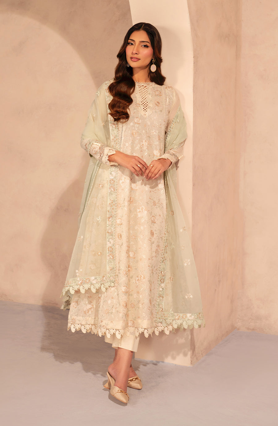 Zarif | Summer Lawn 25 |UNST-LWN-01 DAHEER by Zarif - Designer Dress - Type: Ladies Clothes - Available at Libayah - 100% Original
