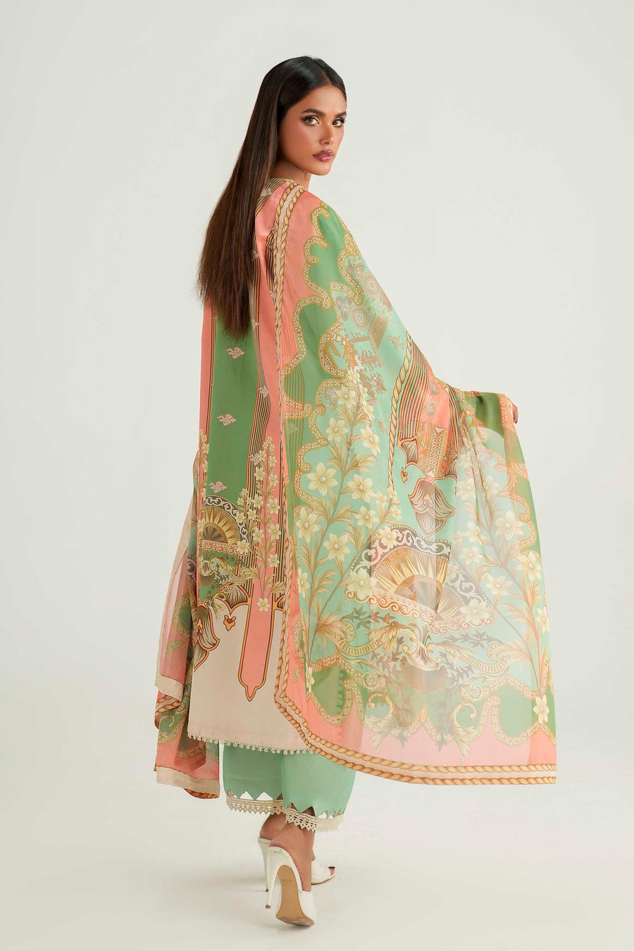 Akbar Aslam | Silk Pret | Zinnia - Designer Dress - Type : Ladies Clothes - Available at Libayah - 100% Original
