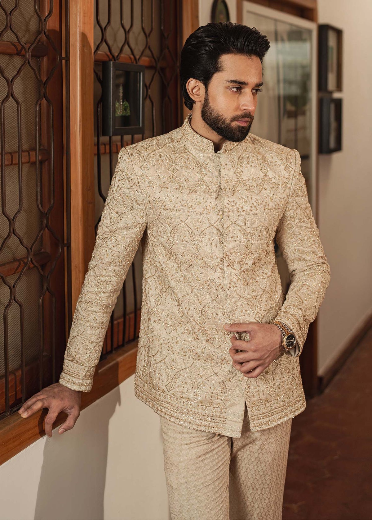 Pakistani Menswear | Kanwal Malik | Ashar by Kanwal Malik - Designer Dress - Type: MensWear - Available at Libayah - 100% Original