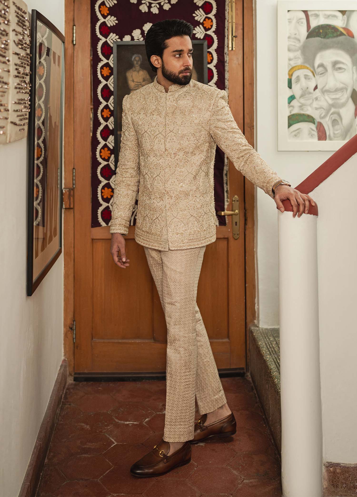 Pakistani Menswear | Kanwal Malik | Ashar by Kanwal Malik - Designer Dress - Type: MensWear - Available at Libayah - 100% Original