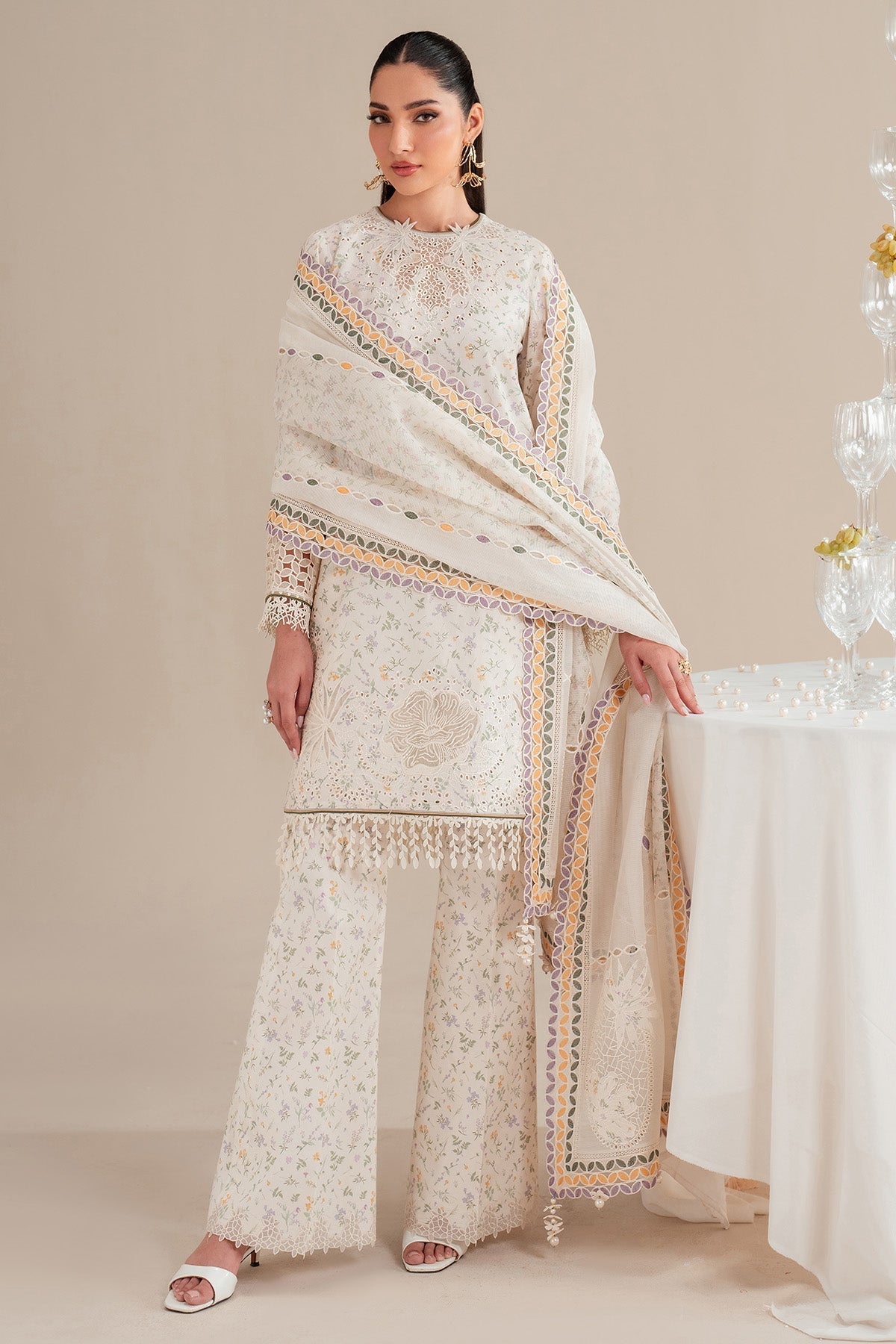 Jazmin | Iris Luxury Lawn 25 | IL'25-D09 by Jazmin - Designer Dress - Type: Ladies Clothes - Available at Libayah - 100% Original