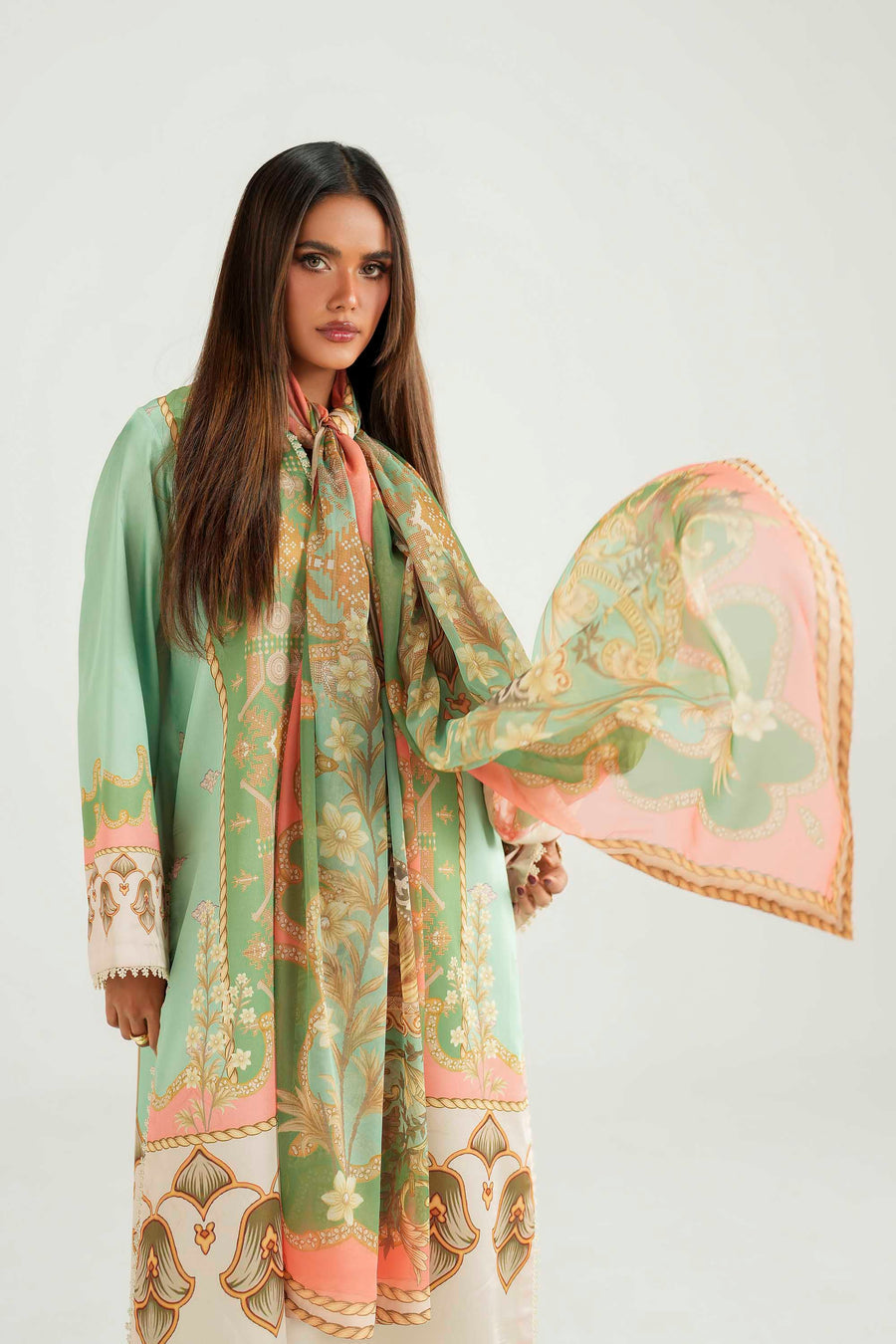 Akbar Aslam | Silk Pret | Zinnia - Designer Dress - Type : Ladies Clothes - Available at Libayah - 100% Original