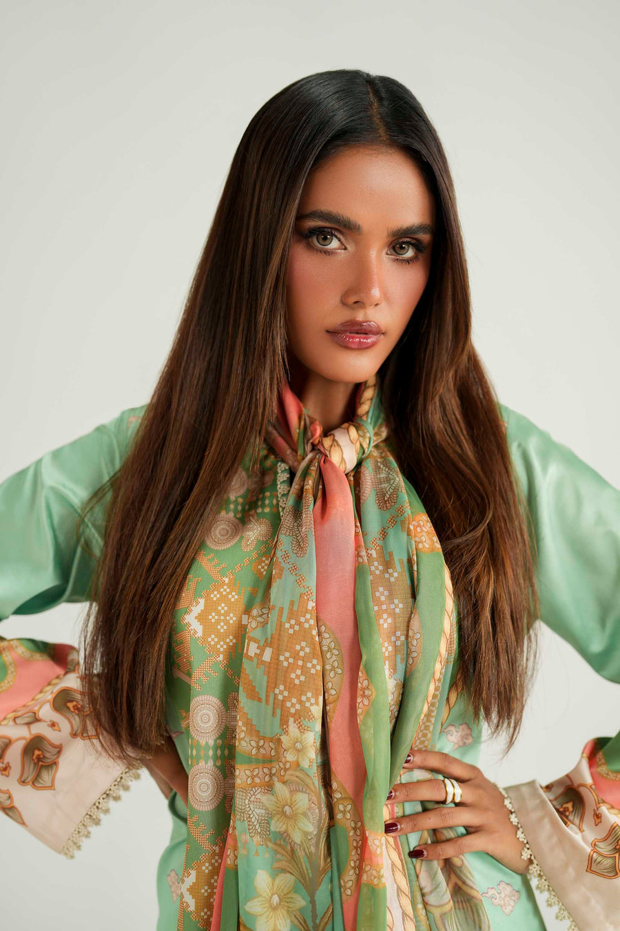 Akbar Aslam | Silk Pret | Zinnia - Designer Dress - Type : Ladies Clothes - Available at Libayah - 100% Original