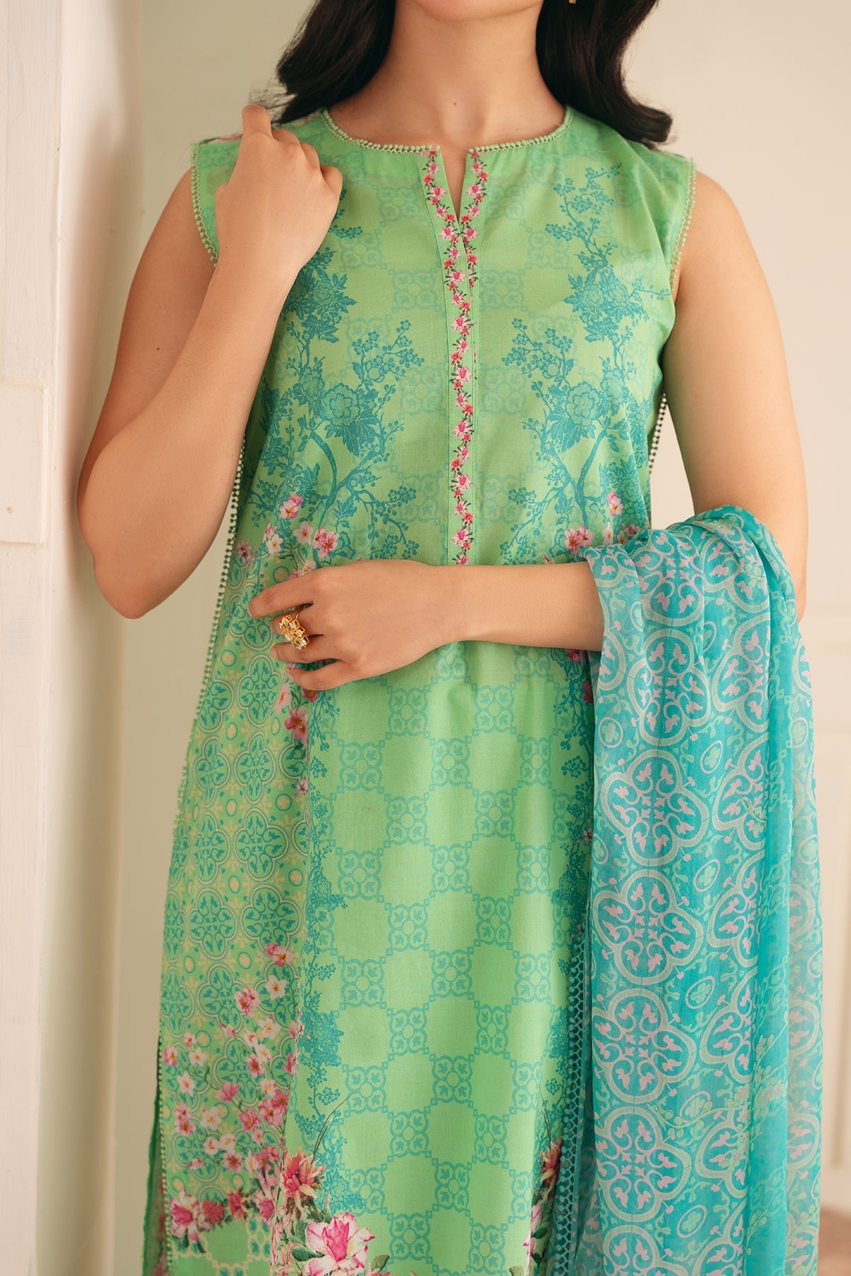Sahar | Selene 25 | Seafoam Garden by Sahar - Designer Dress - Type: Ladies Clothes - Available at Libayah - 100% Original