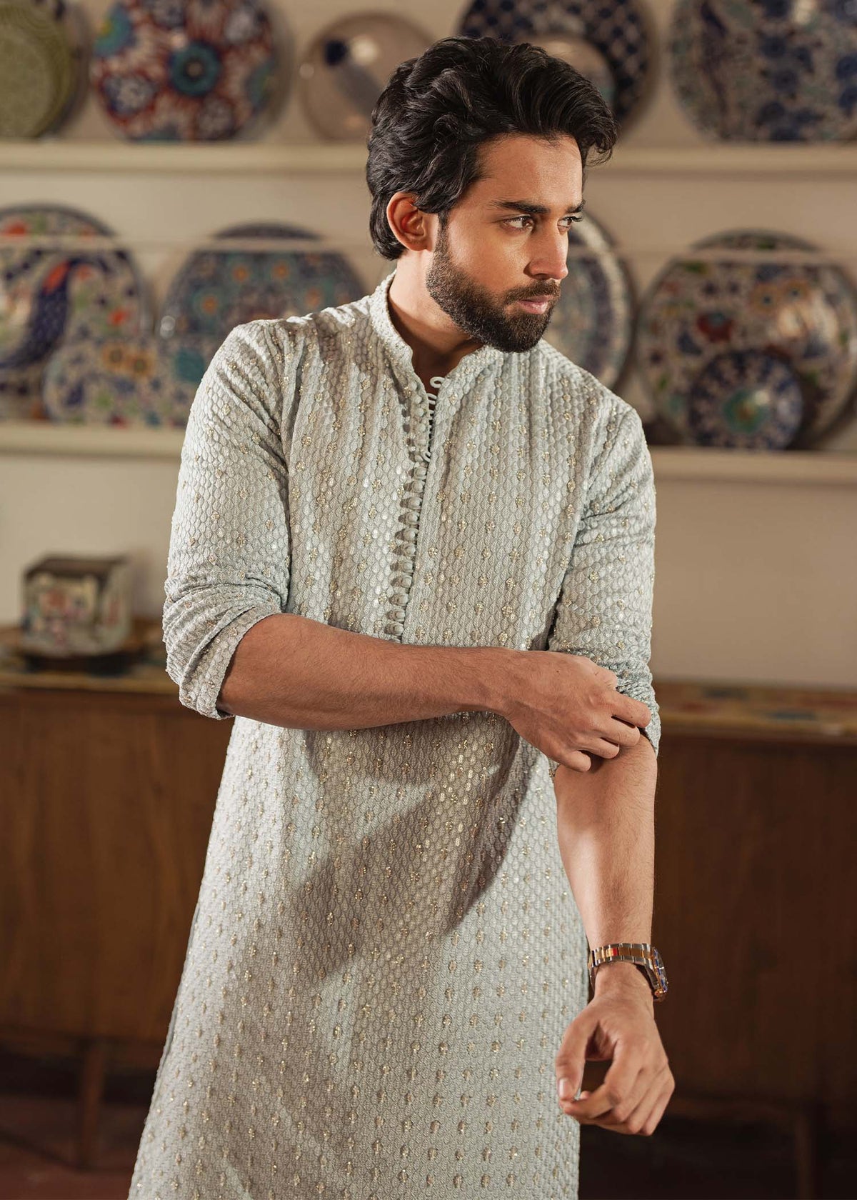 Pakistani Menswear | Kanwal Malik | Shahmeer by Kanwal Malik - Designer Dress - Type: MensWear - Available at Libayah - 100% Original