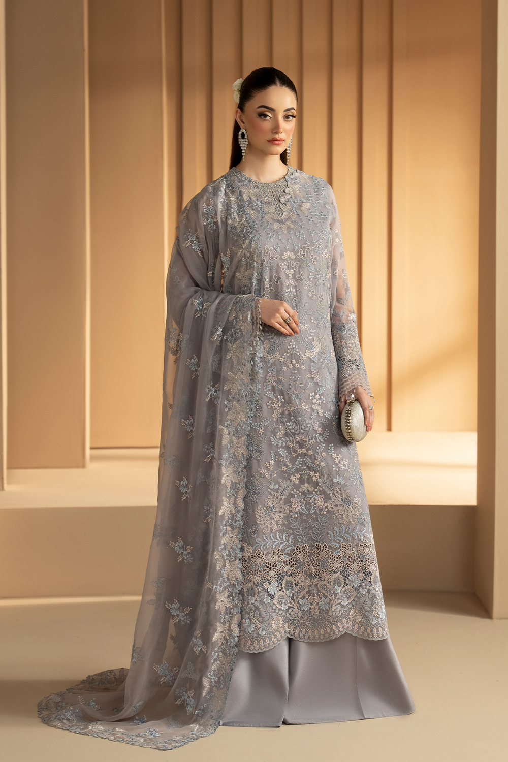 Lavish Premium | Purkashish Formals | Silver Sage by Lavish Premium - Designer Dress  - Type : Ladies Clothes - Available at Libayah - 100% Original 