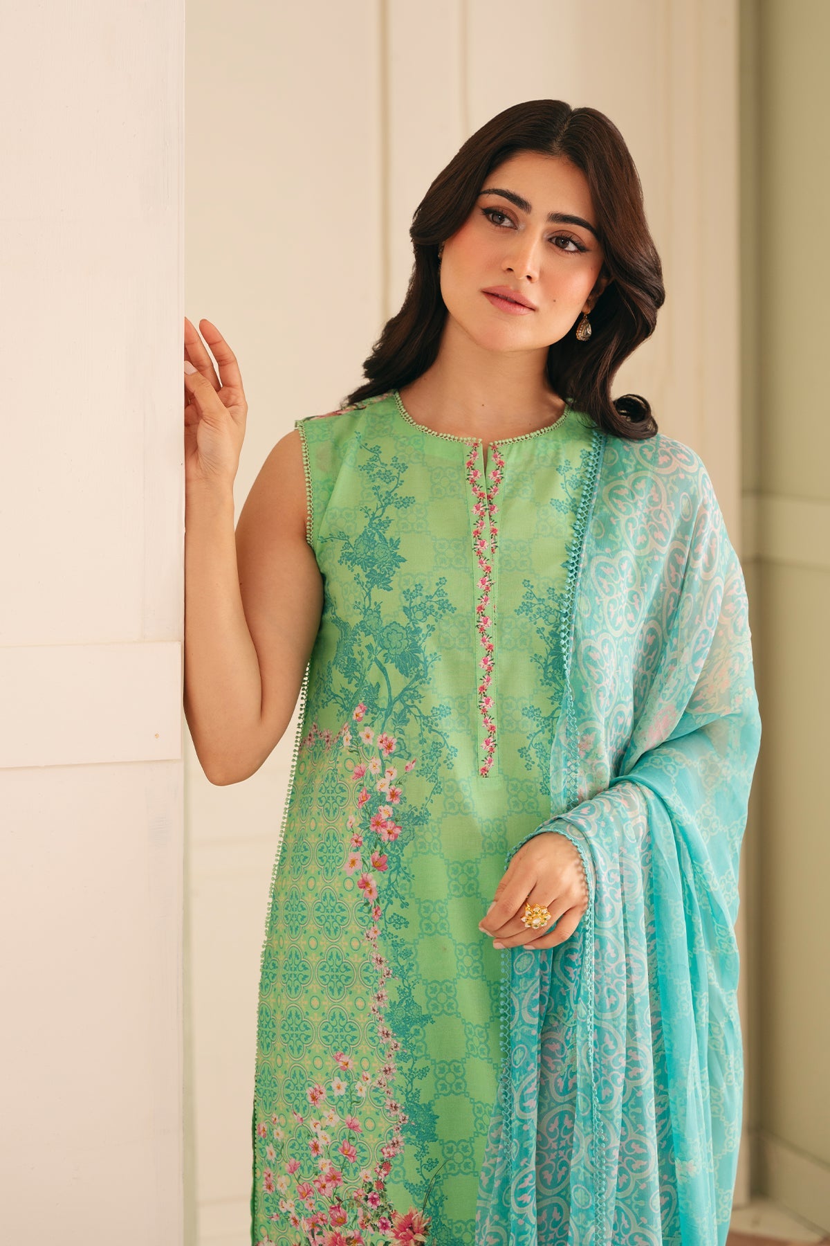Sahar | Selene 25 | Seafoam Garden by Sahar - Designer Dress - Type: Ladies Clothes - Available at Libayah - 100% Original