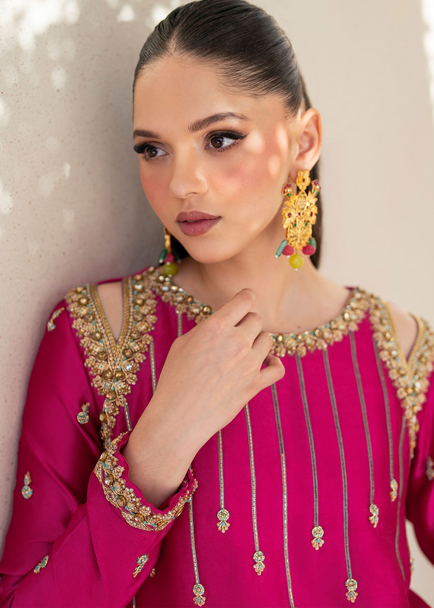 Dastoor | Maahi Luxury Pret 25 | Fuchsia Rose by Dastoor - Designer Dress - Type: Ladies Clothes - Available at Libayah - 100% Original