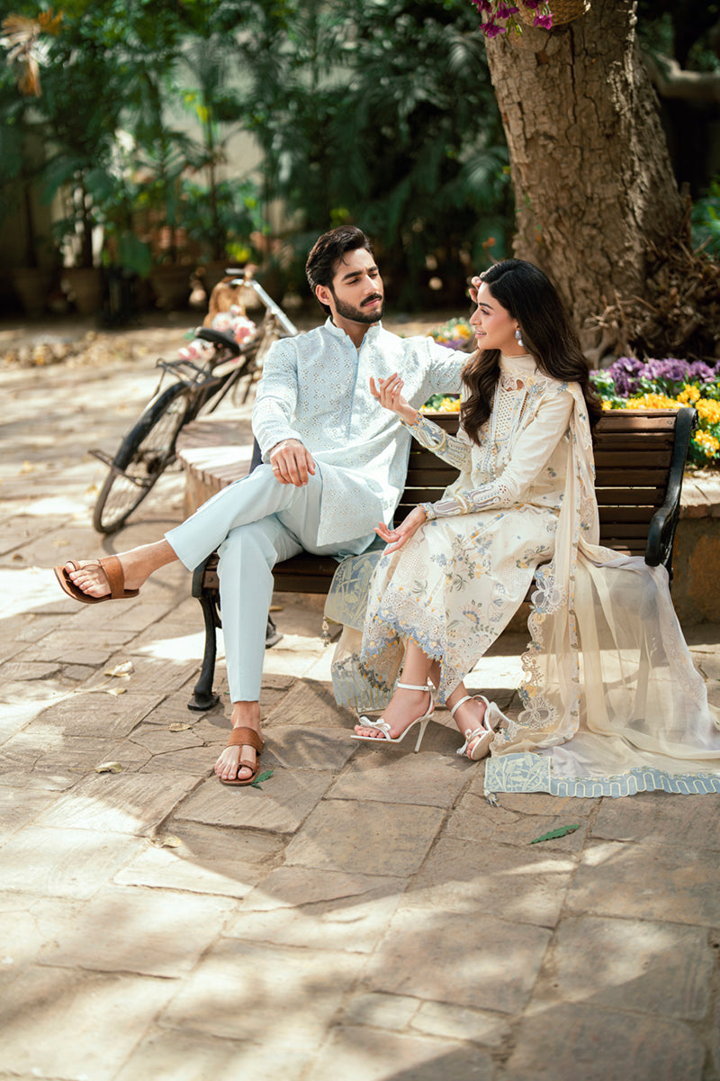 Qalamkar | Luxury Lawn Eid Edit | SB-09 Adeena by Qalamkar - Designer Dress - Type: Ladies Clothes - Available at Libayah - 100% Original