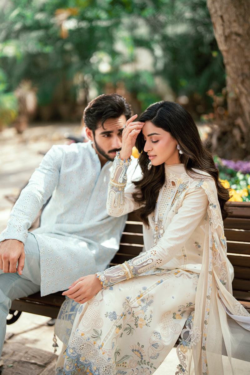 Qalamkar | Luxury Lawn Eid Edit | SB-09 Adeena by Qalamkar - Designer Dress - Type: Ladies Clothes - Available at Libayah - 100% Original