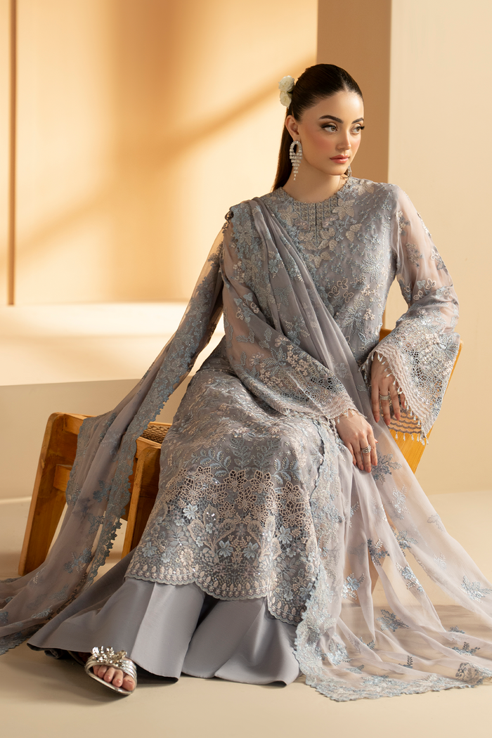 Lavish Premium | Purkashish Formals | Silver Sage by Lavish Premium - Designer Dress  - Type : Ladies Clothes - Available at Libayah - 100% Original 
