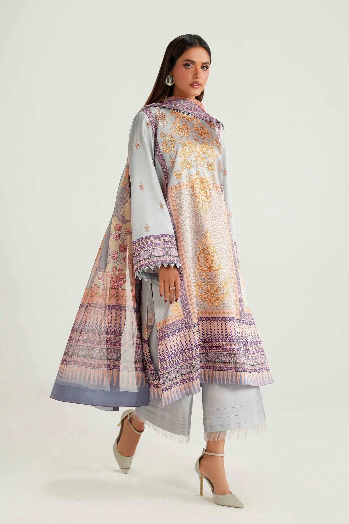 Akbar Aslam | Silk Pret | Noura - Designer Dress - Type : Ladies Clothes - Available at Libayah - 100% Original