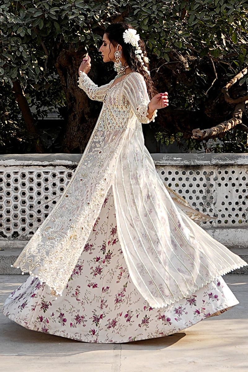Maryams | Zeenat Luxury Formals | White Orchid - Z-01 by Maryams - Designer Dress - Type: Ladies Clothes - Available at Libayah - 100% Original