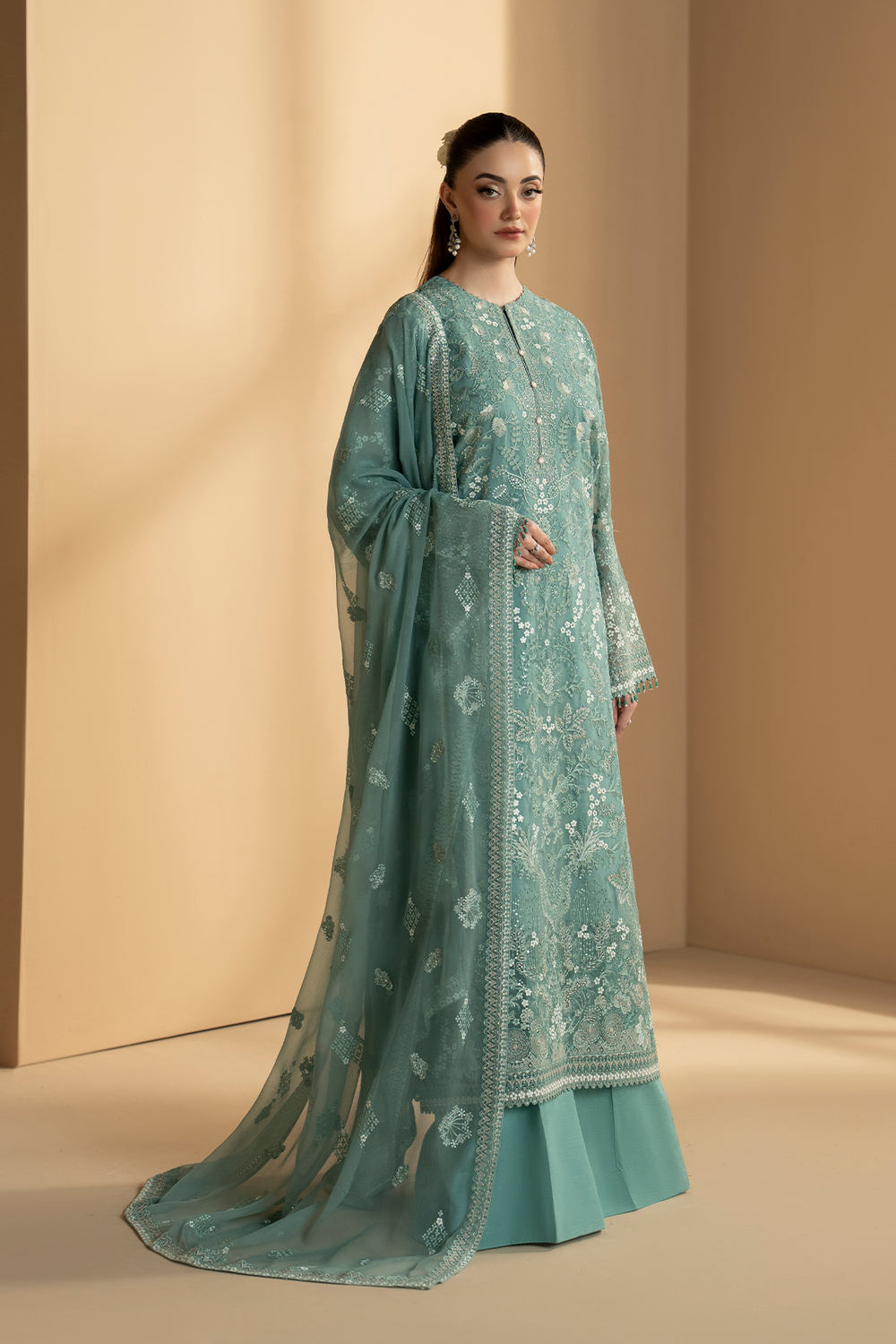 Lavish Premium | Purkashish Formals | Aqua Mist by Lavish Premium - Designer Dress  - Type : Ladies Clothes - Available at Libayah - 100% Original 