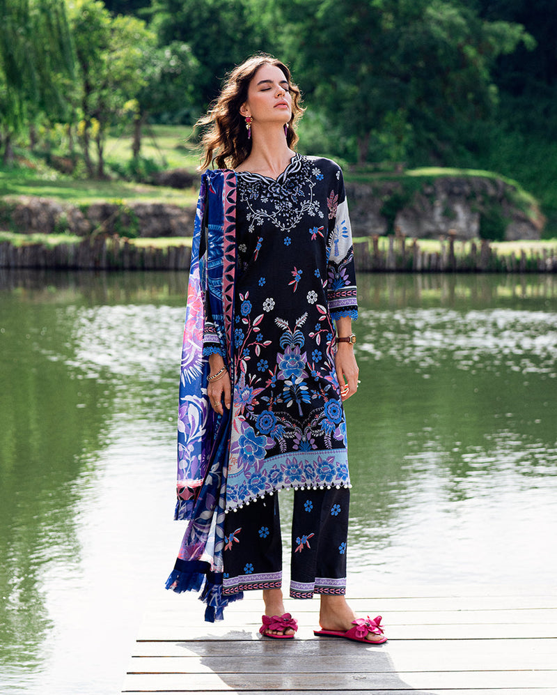 Roheenaz | Garden Veal Printed Lawn 25 |BlackBerry Frost by Roheenaz - Designer Dress - Type: Ladies Clothes - Available at Libayah - 100% Original