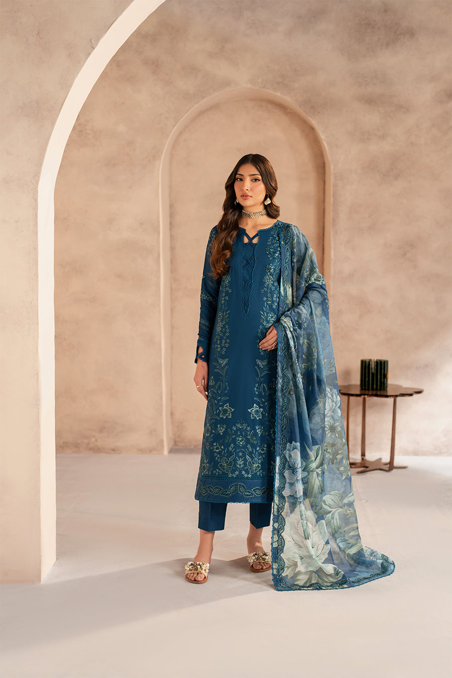 Zarif | Summer Lawn 25 | UNST-LWN-03 MEHMER by Zarif - Designer Dress - Type: Ladies Clothes - Available at Libayah - 100% Original