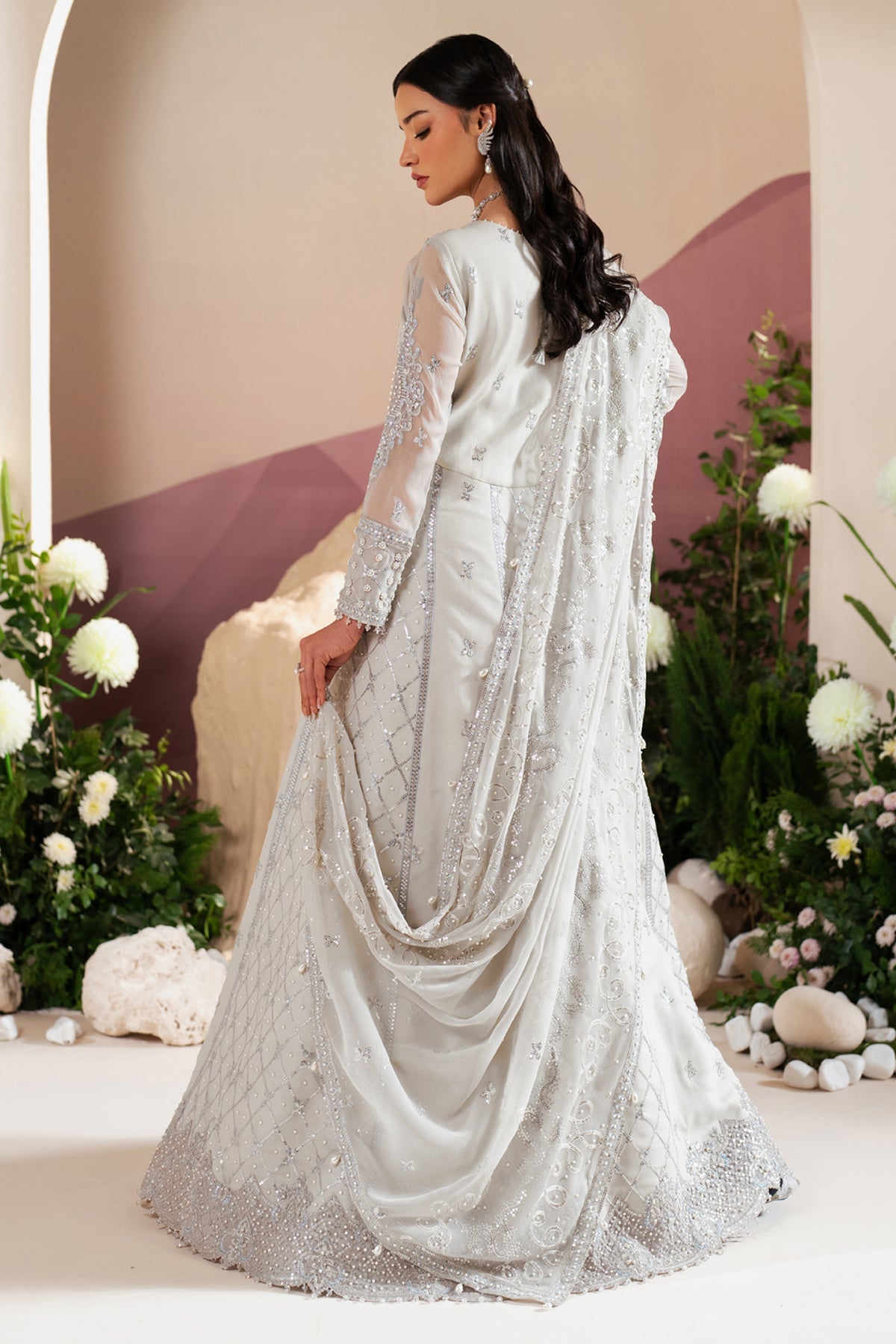 Alizeh | Handcrafted Eid Edit 25 | AF-HM-4032-Musk by Alizeh - Designer Dress - Type: Ladies Clothes - Available at Libayah - 100% Original